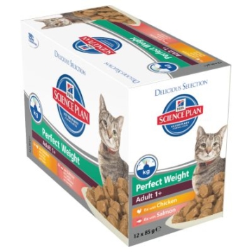 Hill´s Feline Perfect Weight Pouch - 12 x 85 g (2 Sorten gemischt)