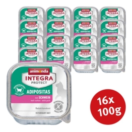 Animonda Integra Protect Katzenfutter Adipositas Schwein - 16x100g