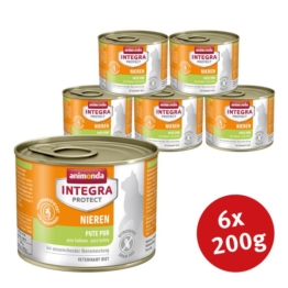 Animonda Integra Protect Katzenfutter Adult Niereninsuffizienz Pute pur - 6x200g