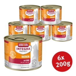 Animonda Integra Protect Katzenfutter Adult Niereninsuffizienz Rind - 6x200g