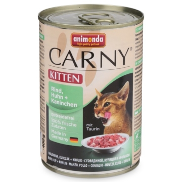 Animonda Katzen Nassfutter Carny Kitten Rind, Huhn und Kaninchen - 400g