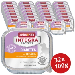 Animonda Katzenfutter Integra Protect Diabetes mit Geflügel - 32x100g