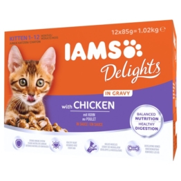 Iams Delights Multipack Kitten Huhn in Sauce 12x85g