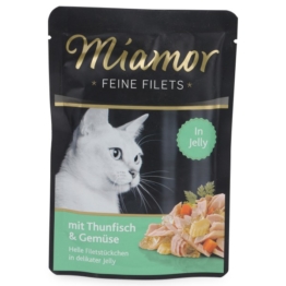 Miamor Feine Filets Standbeutel Thunfisch und Gemüse - 24x100g