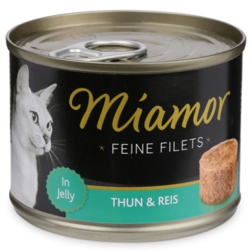 Miamor Katzen-Nassfutter Feine Filets in Jelly Thunfisch und Reis - 12x185g