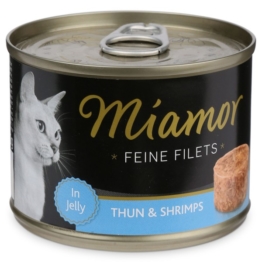 Miamor Katzen-Nassfutter Feine Filets in Jelly Thunfisch und Shrimps - 6x185g