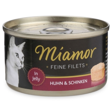 Miamor Katzenfutter Feine Filets in Jelly Huhn und Schinken - 100g