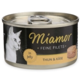 Miamor Katzenfutter Feine Filets in Jelly Thunfisch und Käse - 6x100g