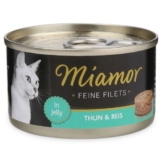 Miamor Katzenfutter Feine Filets in Jelly Thunfisch und Reis - 12x100g