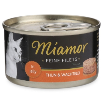 Miamor Katzenfutter Feine Filets in Jelly Thunfisch und Wachtelei - 100g