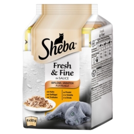 Sheba Katzenfutter Fresh & Fine Geflügel Variation Multipack - 6x50g